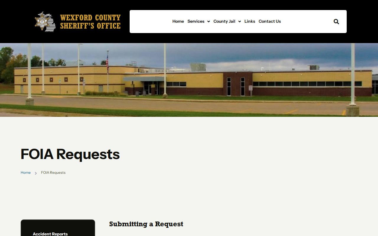Wexford County Sheriff FOIA request page