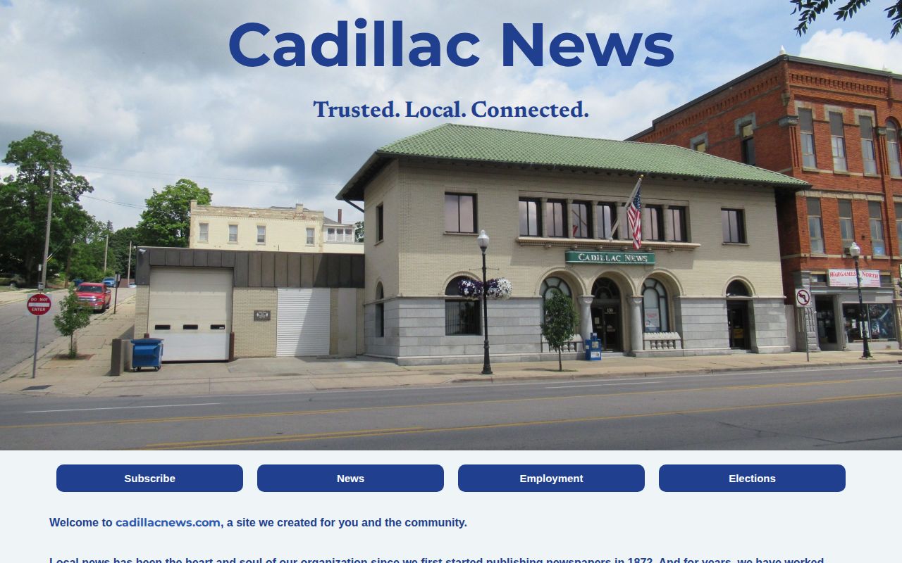 Cadillac News local coverage and application page